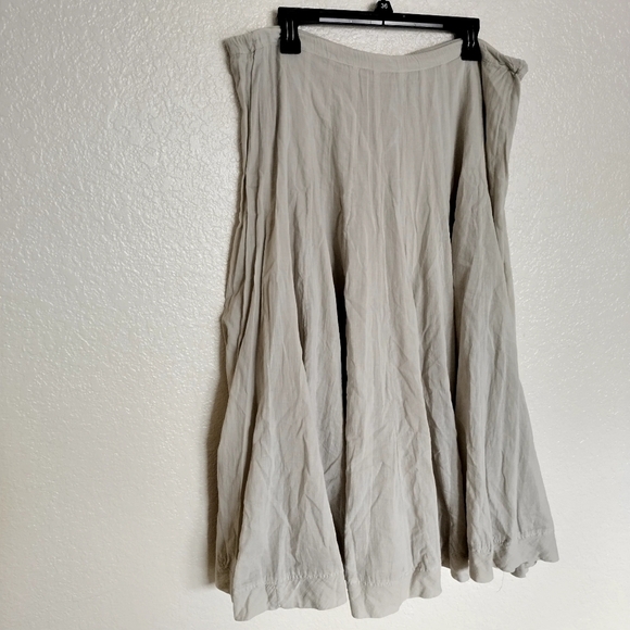 CP Shades lagenlook cotton drawstring button front midi skirt sz L - Picture 4 of 6